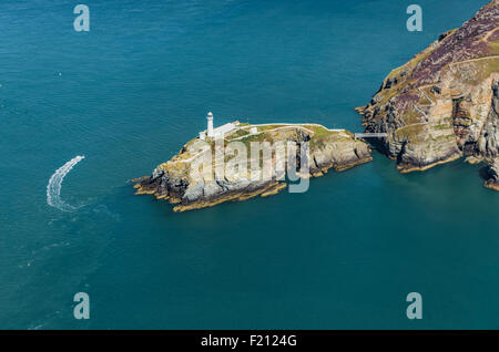 Luftaufnahmen von der Küste von Anglesey North Wales Stockfoto