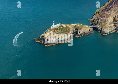 Luftaufnahmen von der Küste von Anglesey North Wales Stockfoto