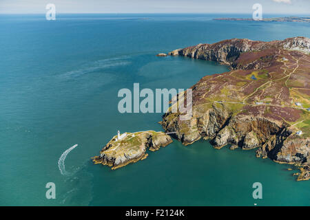 Luftaufnahmen von der Küste von Anglesey North Wales Stockfoto