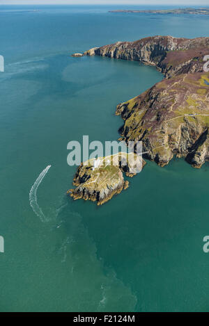 Luftaufnahmen von der Küste von Anglesey North Wales Stockfoto