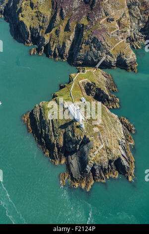 Luftaufnahmen von der Küste von Anglesey North Wales Stockfoto
