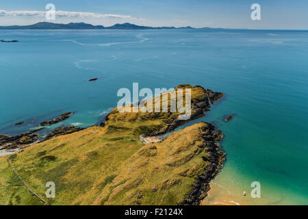 Luftaufnahmen von der Küste von Anglesey North Wales Stockfoto