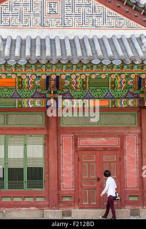 Südkorea, Seoul, Deoksugung Palast, der Königspalast der Joseon-Dynastie, Pavillon Stockfoto