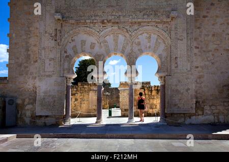 Spanien, Andalusien, Cordoba, Medina Azahara, Altstadt als Weltkulturerbe der UNESCO, archäologische Stätte von der andalusischen Kultur aufgeführt, Medina Azahara bedeutet die shinning Stadt Stockfoto