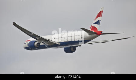 British Airways Boeing 777 G-STBG vom Flughafen London Heathrow LHR Stockfoto