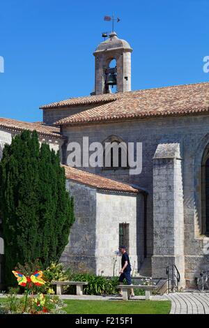 Frankreich, Charente Maritime, Saint Georges d'Oleron, Kirche aus dem 12. und 13. Jahrhundert Stockfoto