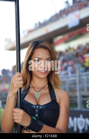 Circuit De Catalunya, Spanien 14. Juni 2015. Monster Energydrink ist der Überschrift Sponsor des Gran Premi De Catalunya und SPR Stockfoto