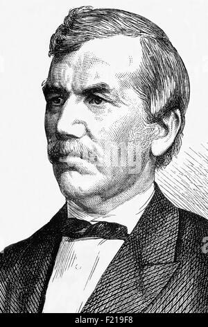 David Livingstone (1813-1873), der von bescheidenen Anfängen zu einem schottischen Kongregationalist Pionier medizinischen Missionar mit der London Missionary Society stieg. Er wurde einer der berühmtesten der europäischen Missionare und Entdecker, die das Innere Afrikas während der Mitte geöffnet 1800s und deren Begegnung mit Stamley gab Anlass zu dem populären Zitat, "Dr. Livingstone, nehme ich an?' Stockfoto