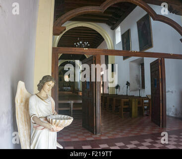 Mission Loreto, Baja, Mexiko. Im Freien Schuss der vorderen Türen zur Kirche. Stockfoto