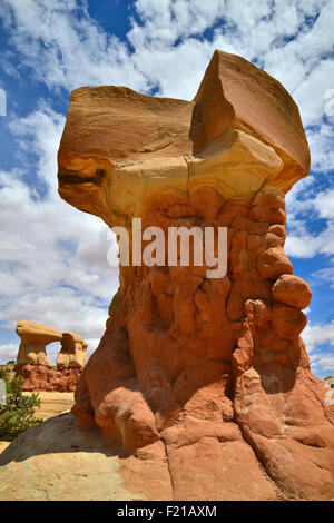 Hoodoos in Teufels Garten entlang Loch-in-the-Rock Road im Grand Staircase Escalante National Monument im Süden Utahs Stockfoto