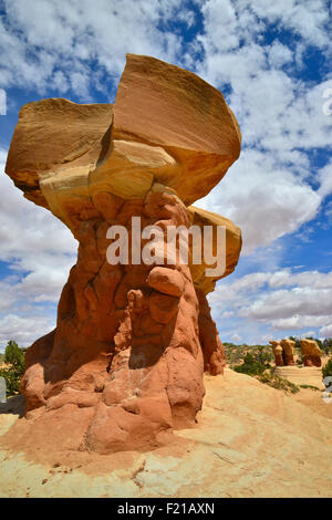 Hoodoos in Teufels Garten entlang Loch-in-the-Rock Road im Grand Staircase Escalante National Monument im Süden Utahs Stockfoto