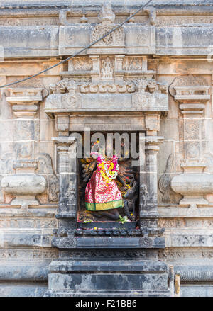 Statue von Kali, Multi-bewaffneten Hindu-Gott, Thillai Natarajah Tempel, Chidambaram, Tamil Nadu, Südindien Stockfoto