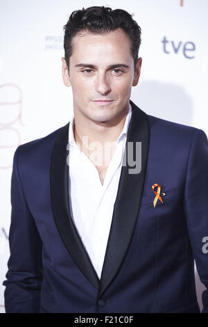 Madrid, Spanien. 9. Sep, 2015. Asier Etxeandia besucht "Ma-Ma" Premiere im Capitol-Kino am 9. September 2015 in Madrid, Spanien. Bildnachweis: Jack Abuin/ZUMA Draht/Alamy Live-Nachrichten Stockfoto