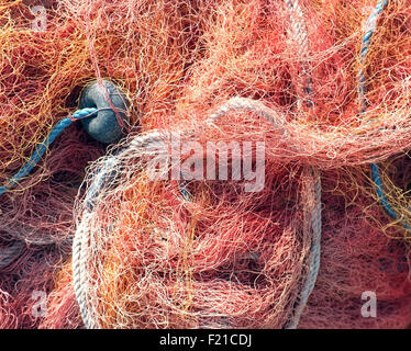 Nahaufnahme Bild von Fischer Netz Stockfoto