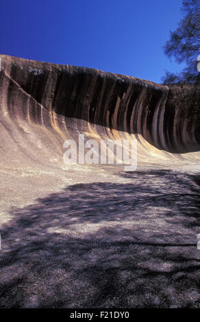 Wave Rock (auch bekannt als Hyden Rock) 296 km Ost Süd östlich von Perth, Western Australia Stockfoto