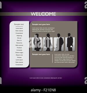 Business-Website-Design-Vorlage Stock Vektor