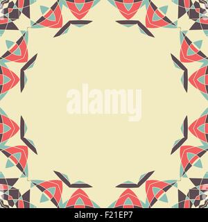 Runde Rahmen Mandala. Kreisförmige ornamentales Muster. Vintage Deko-Elemente. Stock Vektor