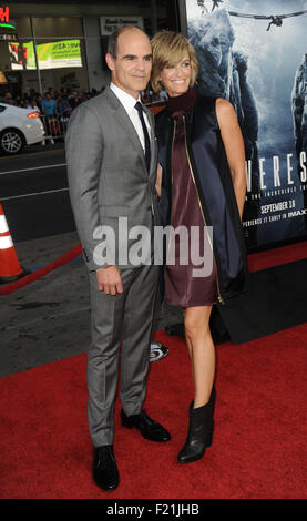 Los Angeles, Kalifornien, USA. 9. Sep, 2015. Michael Kelly, Karyn Kelly an der Los Angeles Premiere von "Everest" im TCL Chinese Theatre in Hollywood, Kalifornien am 9. September 2015 statt. 2015-Credit: D. Long/Globe Fotos/ZUMA Draht/Alamy Live-Nachrichten Stockfoto