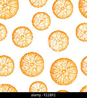 Nahtlose Textur mit Scheiben von Orangen Stock Vektor