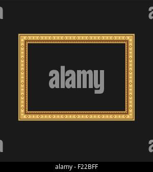 Vintage Bilderrahmen auf schwarzem Hintergrund isoliert Stock Vektor