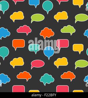 Nahtlose Textur mit leeren Sprechblasen Stock Vektor