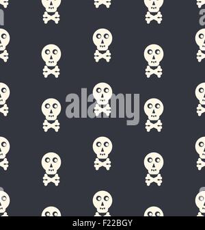 Skull &amp; Bones nahtlose Typografie Hintergrundgrafiken, Bandana-Mode-Design - Vektoren Stock Vektor