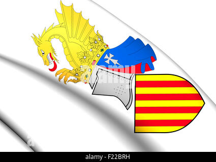 Valencianische Gemeinschaft Wappen, Spanien. Hautnah. Stockfoto