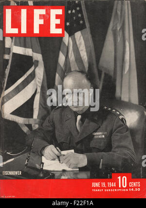 1944 Leben (USA) Titelseite General Dwight D. Eisnehower Stockfoto