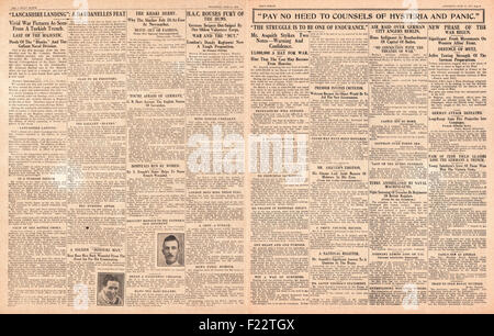 1915 Daily Sketch Herbert Asquith schlägt eine neue Abstimmung vor Kredit Stockfoto