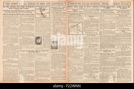 1915 Daily Sketch Sir John French berichtet über Battle for Frankreich Stockfoto