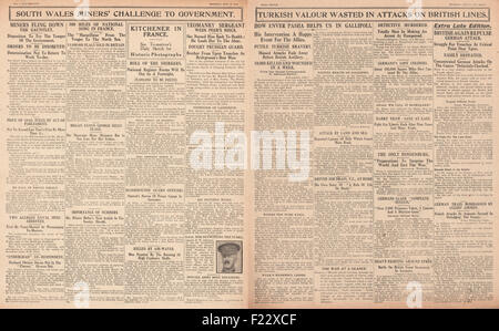 1915 Daily Sketch Schlacht um Gallipoli Stockfoto