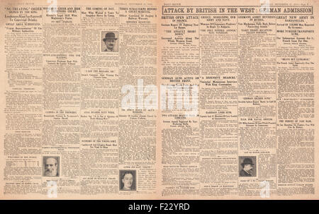 1915 Daily Sketch Britische Offensive an der Westfront Stockfoto