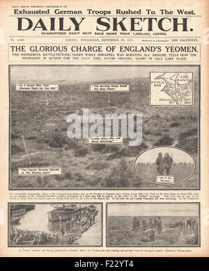 1915 Daily Sketch Britische Yeomanry landen in Suvla Bay Stockfoto
