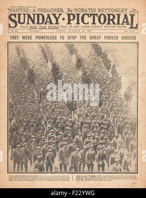 1915 Sonntag Pictoriall deutsche Kriegsgefangene von Franzosen gefangen genommen Armee Stockfoto