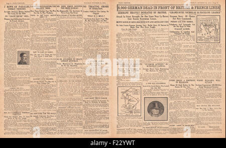 1915 Daily Sketch Schwere deutsche Verluste im Kampf um Loos Stockfoto