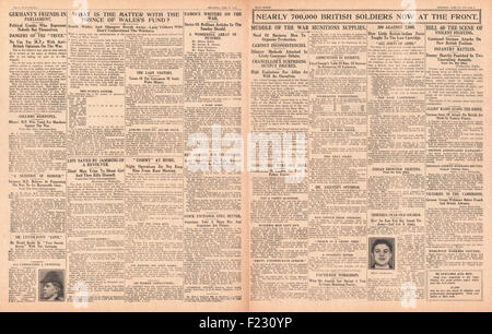 1915 Daily Sketch Schlacht der britischen Armee bei Ypern Stockfoto