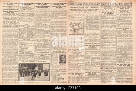 1915 tägliche Sketch Battle for Ypern Stockfoto