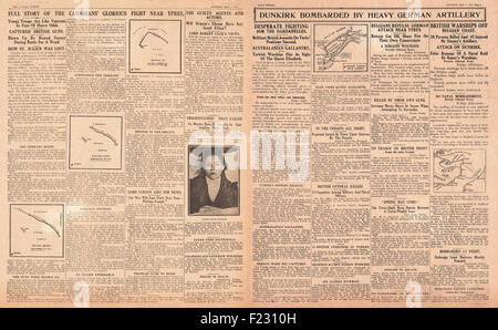 1915 tägliche Skizze Schlacht von Ypern Stockfoto