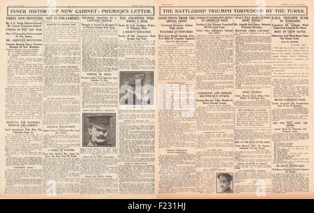 1915 Daily Sketch das neue Kriegskabinett der britischen Regierung Stockfoto