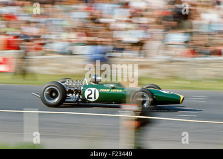 Jim Clark in einem Lotus-Cosworth 49, GP von Belgien Spa-Francorchamps 18. Juni 1967 Stockfoto