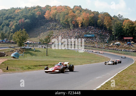 Jacky Ickx in einem Ferrari 312B die Sieger des Rennens GP von Kanada 20. September 1970 Stockfoto