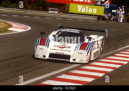 5 Henri Pescarolo und Mauro Baldi Ferrari Lancia LC2 Le Mans 16. Juni 1985 Stockfoto