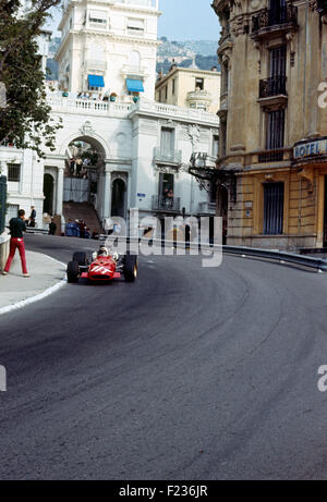 11 Chris Amon Ferrari 312 V12 im Mirabeau Superieur, Monaco GP 18. Mai 1969 Stockfoto