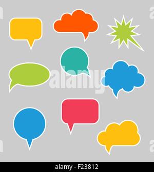 Reihe von bunten Sprechblasen Stock Vektor