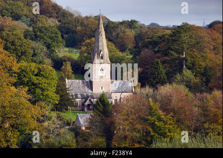 Herbst bei Monkton Wyld Kirche, Dorset, England, UK Stockfoto