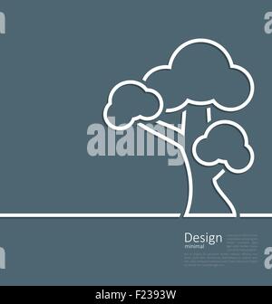 Baum stehen allein Symbol, Design Webseite, Logo Vorlage Corpo- Stock Vektor