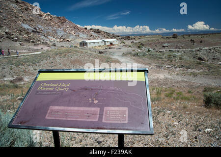 Cleveland, Utah - Cleveland-Lloyd Dinosaur Quarry. Am Standort wurden mehr als 12.000 Jurassic-Ära Dinosaurierknochen gefunden. Stockfoto