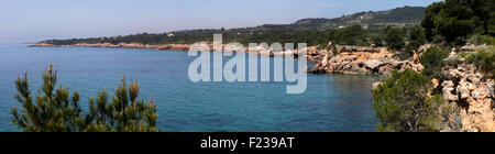 Weg zwischen L´Ametlla de Mar und L´Ampolla, Costa Dorada, Katalonien, Spanien. Stockfoto