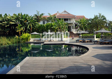 Swimming Pool auf der Luang Say Residence, Luang Prabang, Laos Stockfoto