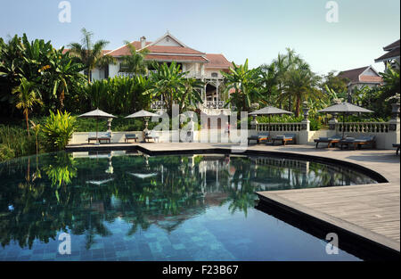 Swimming Pool auf der Luang Say Residence, Luang Prabang, Laos Stockfoto